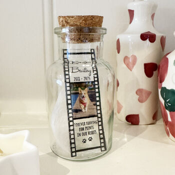 Pet Memorial Photo Strip Message In A Bottle, 2 of 4