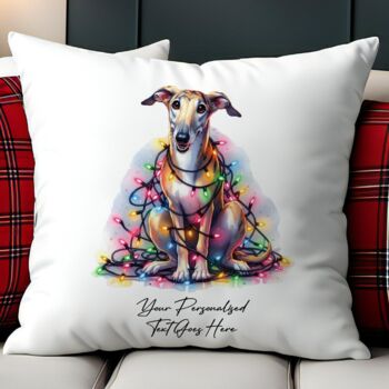 Personalised Greyhound In Christmas Lights, 10 of 10