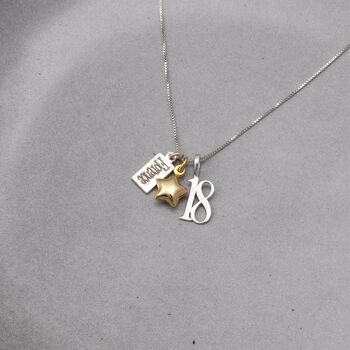 Sterling Silver Personalised Necklace For 18th Birthday, 3 of 4