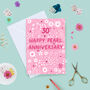Pearl Floral 30th Anniversary Card, thumbnail 1 of 2