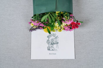 'New Home' Card Botanical Posy Flower Letterbox Gift, 3 of 7