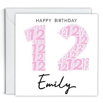 Personalised 12th Birthday Card For Her, 2 of 2
