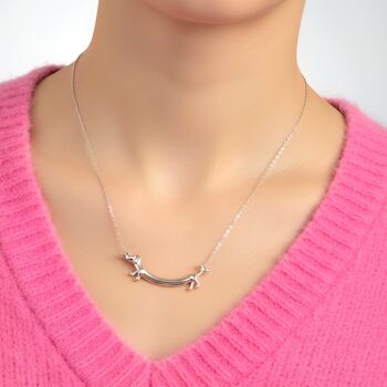 Sausage Dog Necklace In Gold Or Silver Tone, 2 of 5