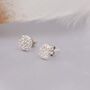 Sterling Silver Hammered Disk Stud Earrings, thumbnail 2 of 11