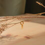 Modern Gold Hoop Earrings With Spike Charm, thumbnail 6 of 7