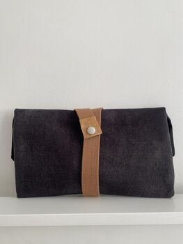 Minimalistic Clutch, Envelope Bag, Minimalist Purse, Grey Pouch, 4 of 4