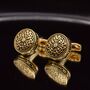 Grooms Grand Gold Royal Cufflinks Vintage Gift, thumbnail 1 of 5