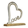 Personalised Metal And Wood Love Heart Ornament, thumbnail 3 of 4