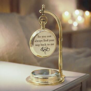 Personalised 50th Birthday Rotating Balance Desk Clock For Dad – Father's Day Gift, 7 of 12