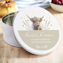 Personalised Highland Cow Cake Tin, thumbnail 2 of 4