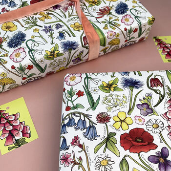Wildflowers Of Britain Wrapping Paper Set, 5 of 11