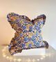 Floral Indian Block Print Cushion, thumbnail 1 of 3