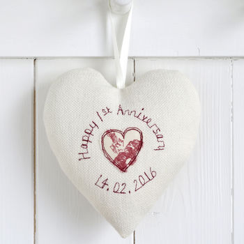 Personalised Couples Initials Hanging Heart Gift, 2 of 12