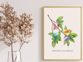 Macaron Wall Art, Botanical Print With A Twist, 6 of 11