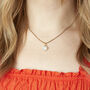 Gold Plated Heart Birthstone Necklace, thumbnail 2 of 12