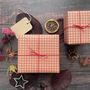 Christmas Gingham Paper Fibre Wrapping Paper, thumbnail 3 of 5
