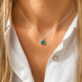 December Birthstone Crystal Necklace In Sterling Silver, 9 of 9