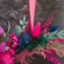 Dried Flower Hoop In Ocean Jewels Colours, thumbnail 3 of 3