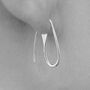 Small Sterling Silver Paperclip Earrings, thumbnail 3 of 4