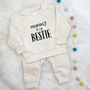 Mummy Is My Bestie Baby Jogger And Sweatshirt Set, thumbnail 2 of 3