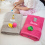 Personalised Blue Hippo Children's Bath Towel, thumbnail 10 of 11