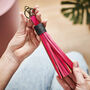 Leather Tassle Key Ring For Teens, thumbnail 2 of 6