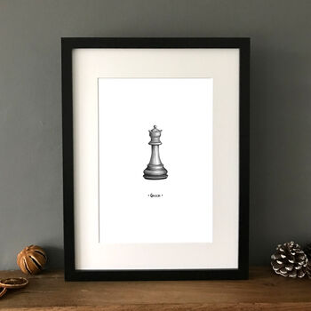 Personalised Chess Piece Print, 2 of 6