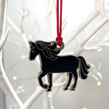Horse Christmas Tree Decoration: Various Colours Available, 2 of 5