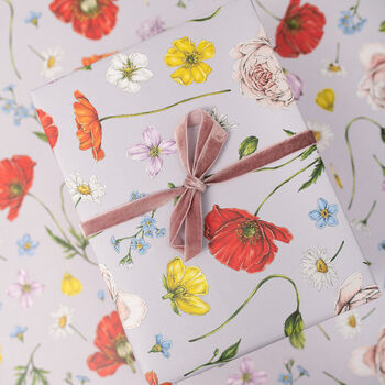 Botanical Gift Wrap 'Champ De Fleur', 2 of 3