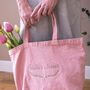 Personalised Botanical Embroidered Cotton Tote Bag, thumbnail 1 of 6