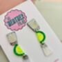 Tequila And Lime Resin Glitter Earrings / Funny Tequila Lover Gift / Mexico Vacation Jewellery, thumbnail 4 of 6