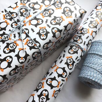 Penguin Wrapping Paper Or Gift Wrap Set, 12 of 12
