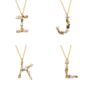 Initial 18k Gold Plated Silver Pendant Necklace, thumbnail 8 of 9