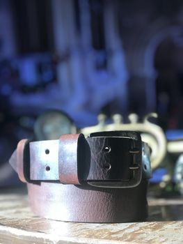 Handmade Leather Belt Brown, 2 of 3