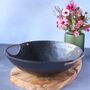 Personalised Steel Bowl With Elegant Copper Handles 11th Anniversary, thumbnail 7 of 9