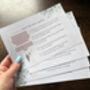 Wedding Table Captain Checklist Sheets A5, thumbnail 4 of 4
