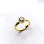 18ct Yellow Gold Ring With Salt And Pepper Diamond, thumbnail 2 of 3