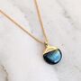 The Orb Labradorite Necklace, Gold, thumbnail 3 of 5