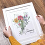 Family Birth Month Flower Print, thumbnail 3 of 6