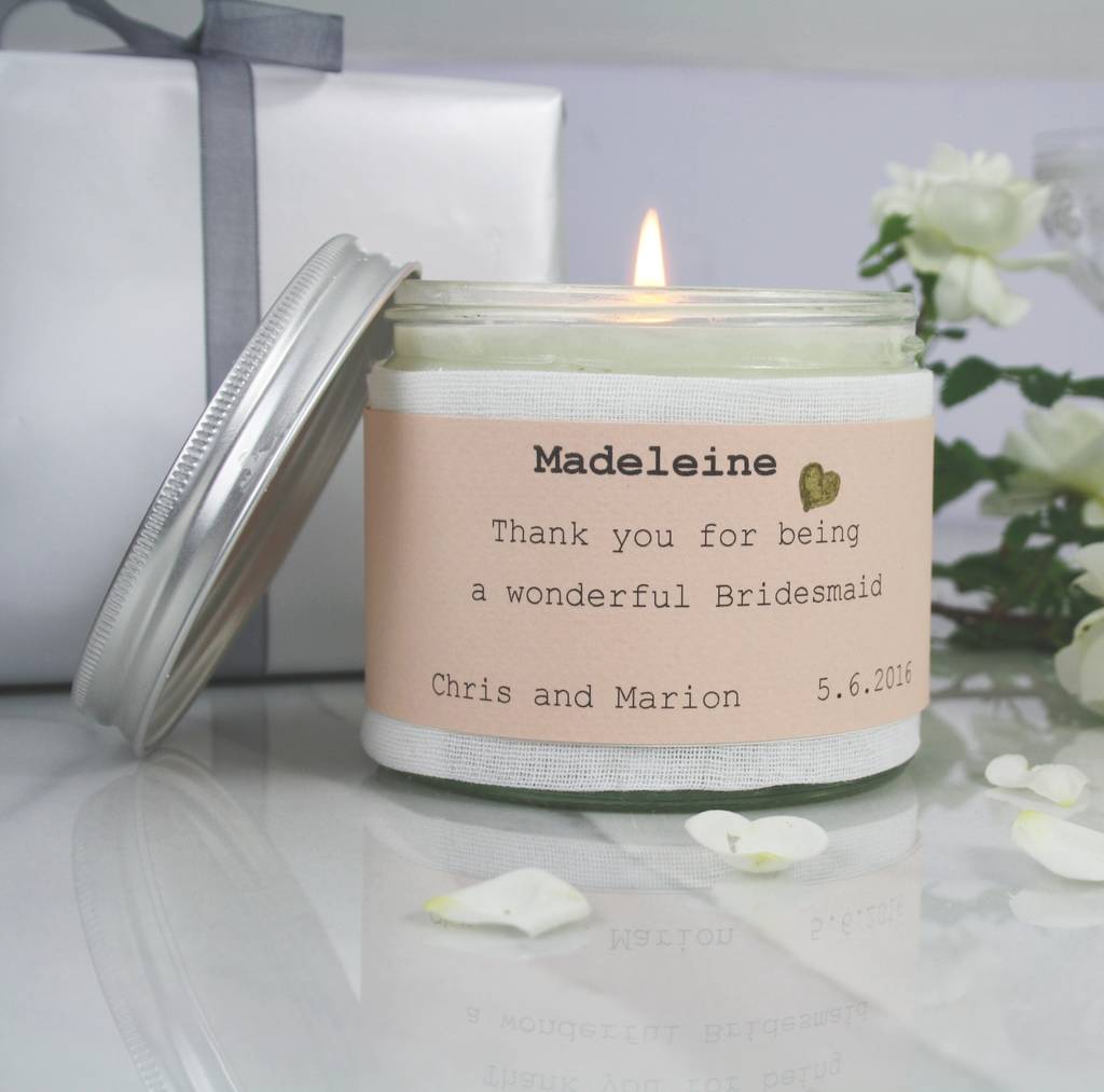 'Thank You' Bridesmaid Candle, 1 of 3
