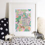 'Oh Baby It's A Wild World' Illustrated Print, thumbnail 1 of 4