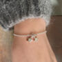 Silver Zodiac Sign Initial Star Birthday Bracelet, thumbnail 6 of 11