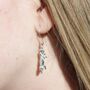 Sterling Silver Bearded Dragon Hoop Or Hook 3D Earrings, thumbnail 1 of 7