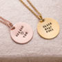 Personalised Message Disc Necklace, thumbnail 3 of 5