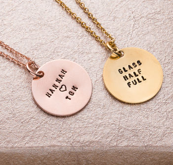 Personalised Message Disc Necklace, 3 of 5