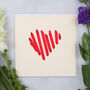 Heart Shaped Ribbon Card, thumbnail 1 of 2