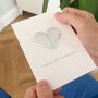 Personalised 10th Tin Anniversary Origami Heart Card, thumbnail 4 of 5