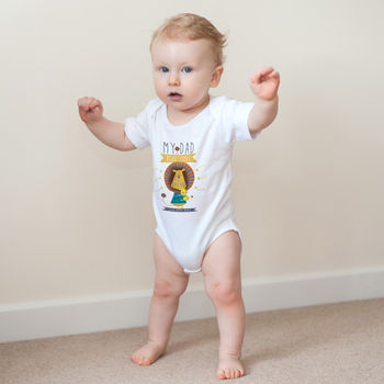 Personalised 'My Dad' Baby Grow For Fathers, 4 of 8