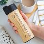 Personalised Football Fuel Bamboo Flask, thumbnail 2 of 4