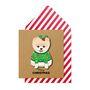 Handmade Christmas Festive Pomeranian Personalised Greeting Card, thumbnail 1 of 5